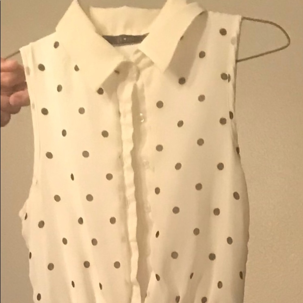 White Tail Dress with Black Polka Dot Bodess!
